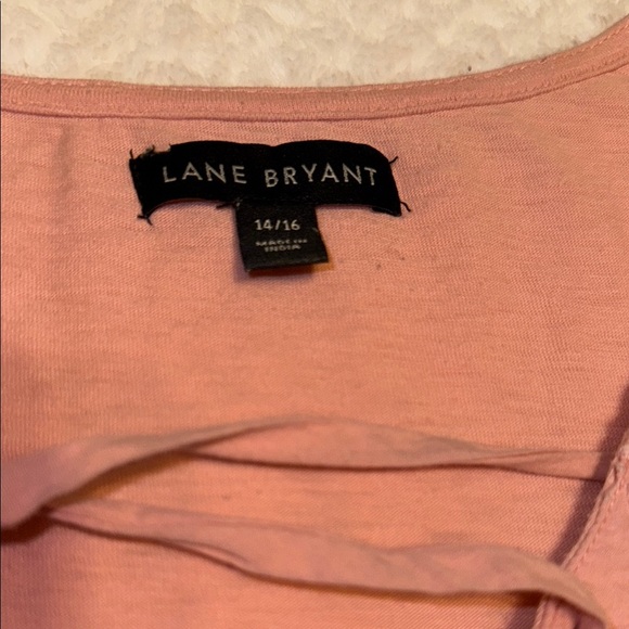 🌸 Lane Bryant Flutter Sleeve Eyelet Blouse – Pastel Pink, Size 14/16 - Picture 4 of 7